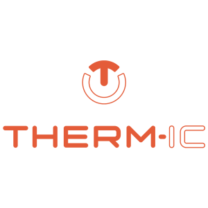 Un logo avec un cercle et un logo.