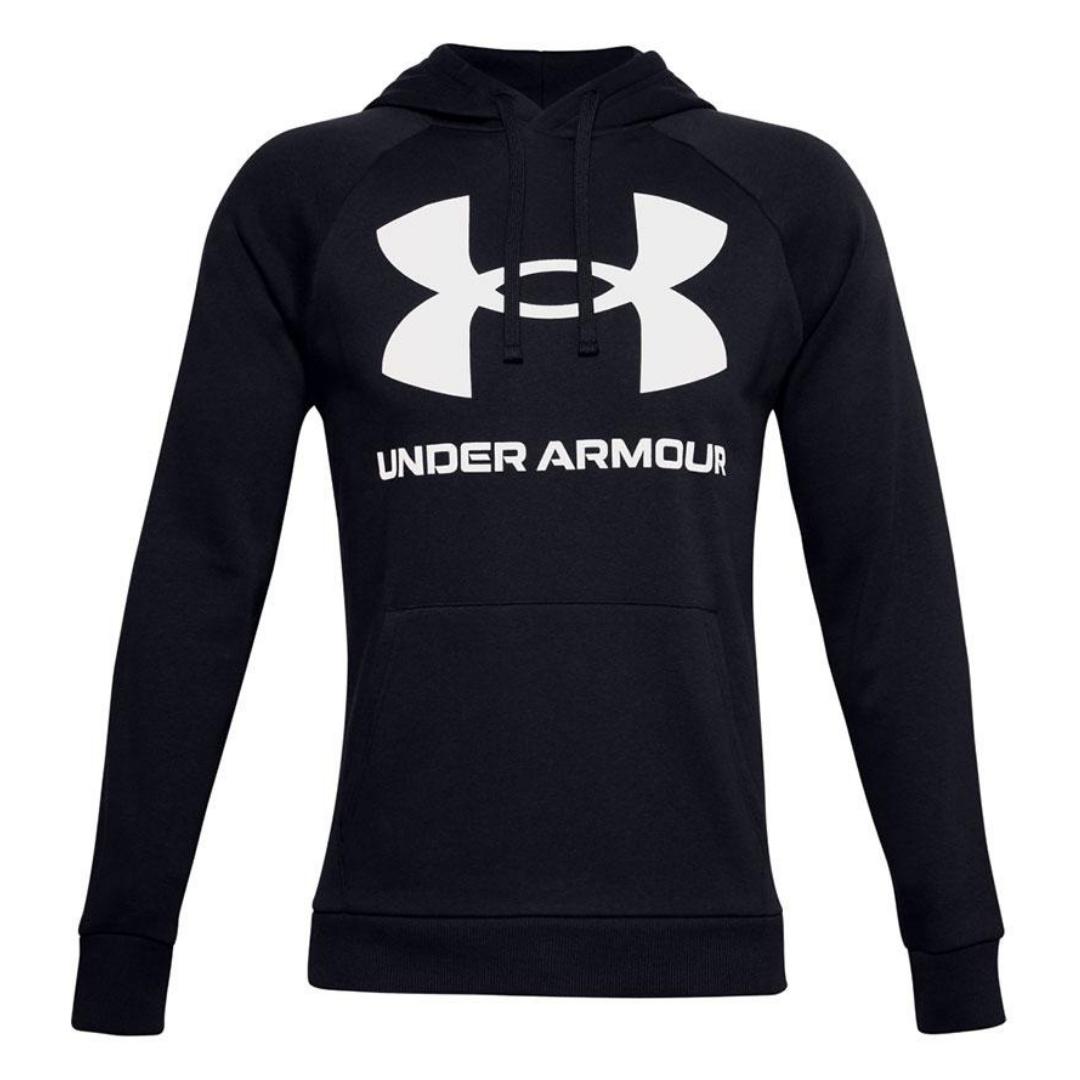 hoodie big logo fleece homme black