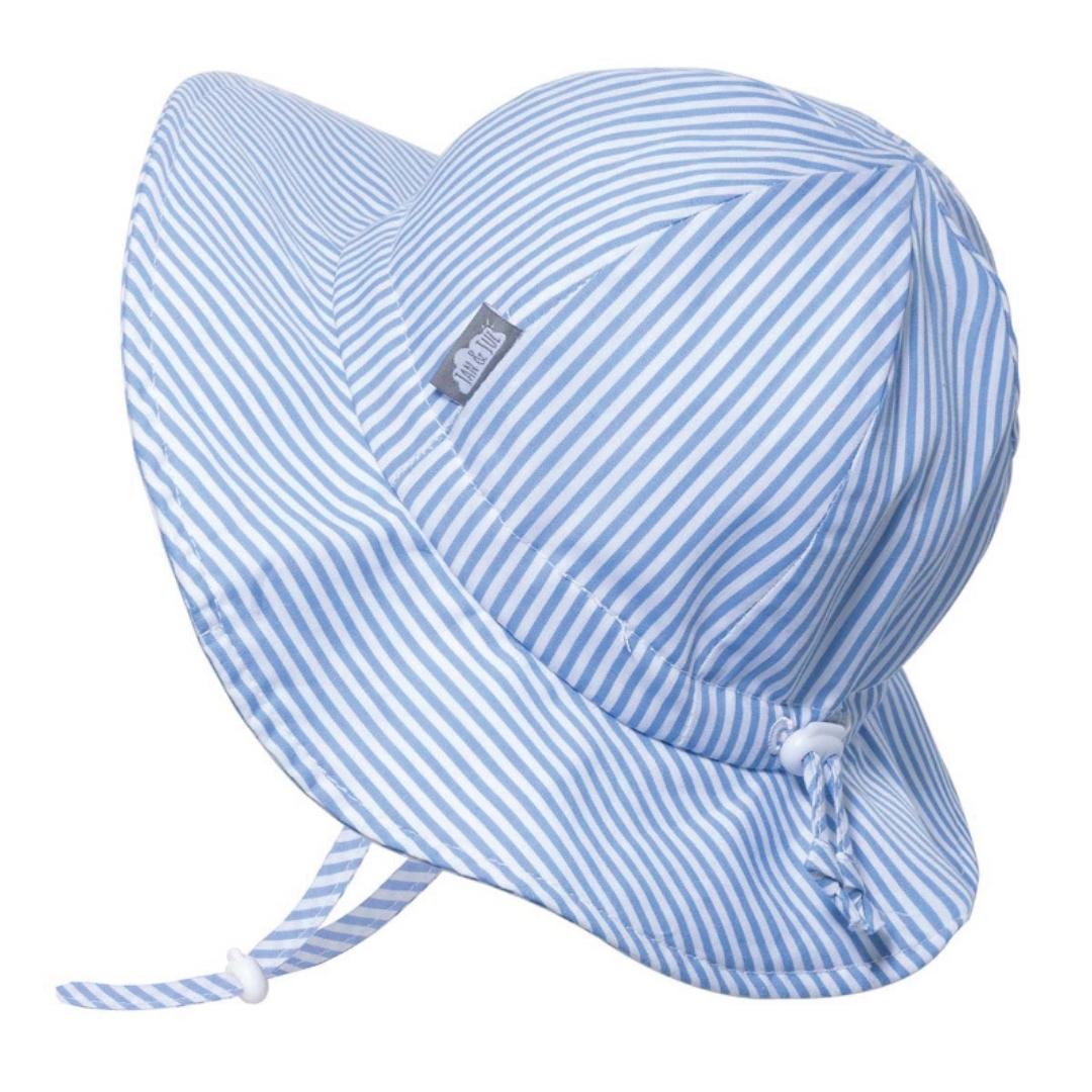 Cotton Floppy Hat BLUE STRIPES