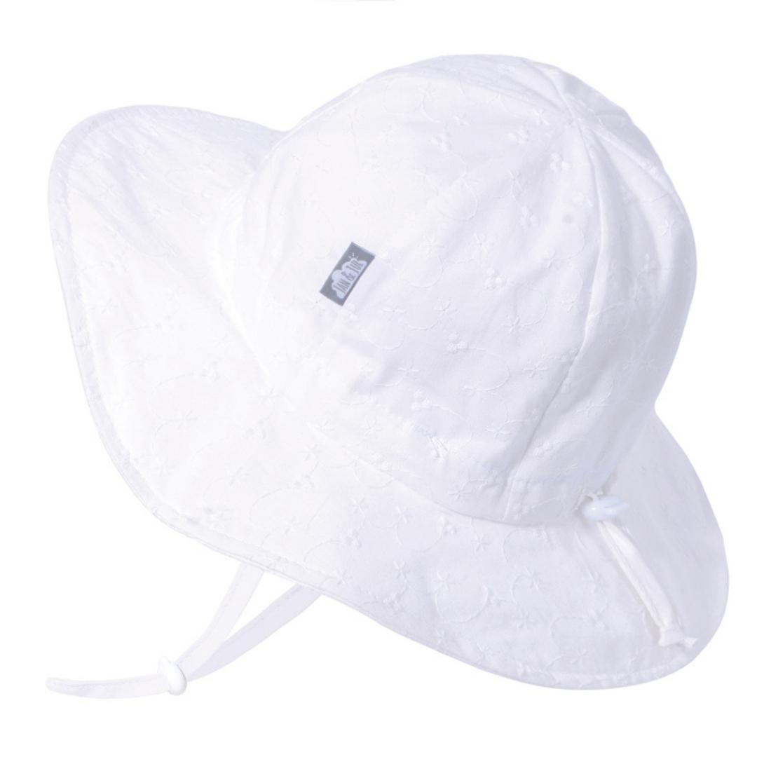 Cotton Floppy Hat color white eyelet