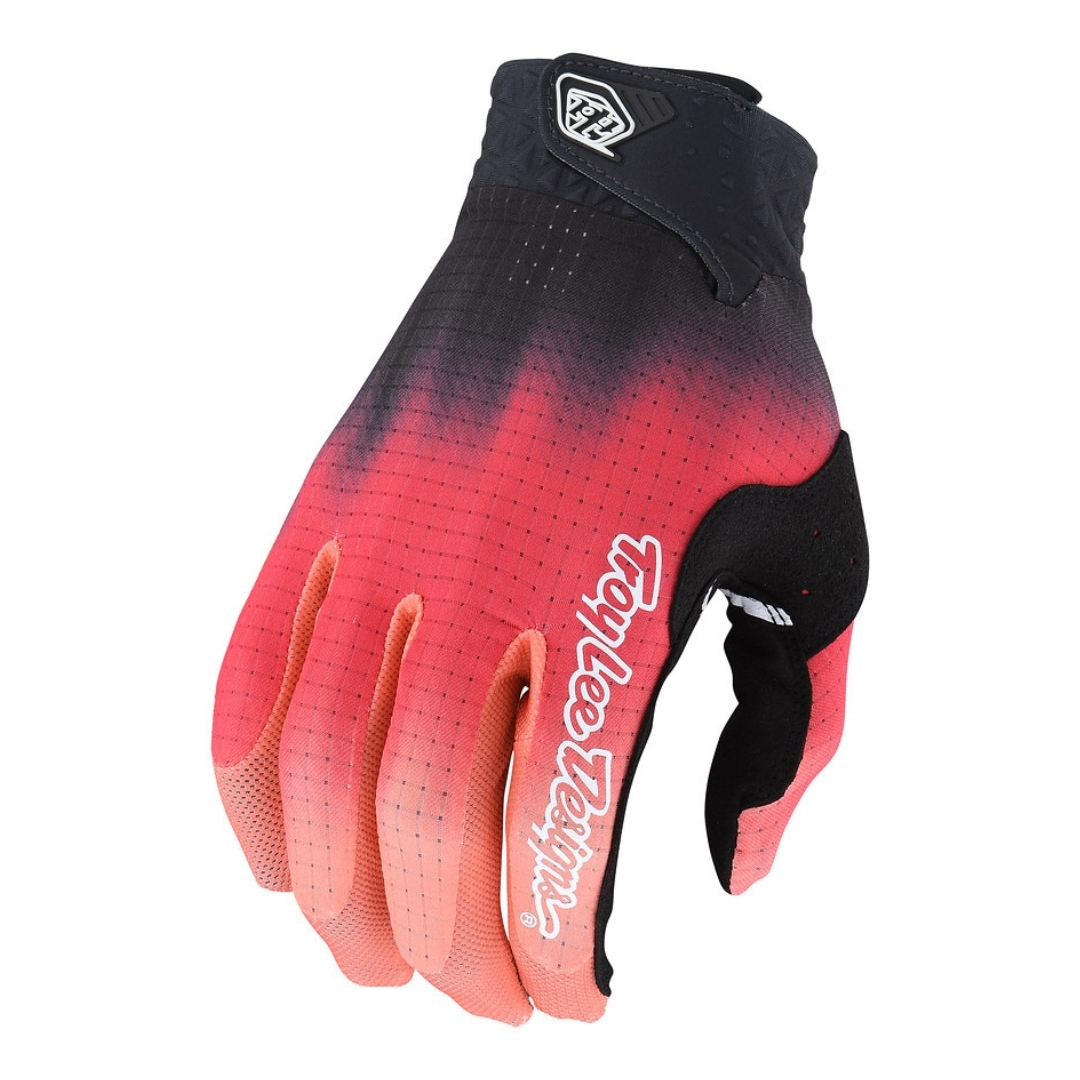 GANTS DE VÉLO TROY LEE DESINGS AIR GLOVE COULEUR JET FUEL CARBON VUE DOS DE LA MAIN AVEC LE GANT