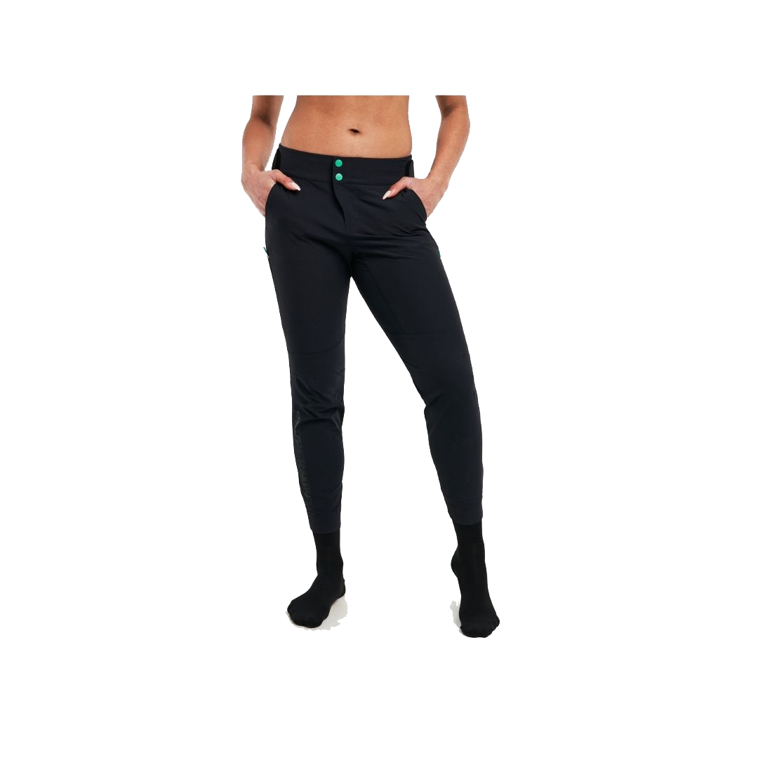 pantalon mtb peppermint noir de face