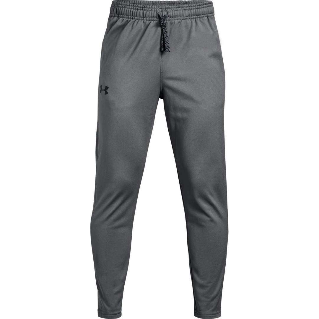 Pantalon fuselé UA Brawler 2.0 pour garçon COULEUR 012-PITCH GRAY/BLACK VUE D'AVANT