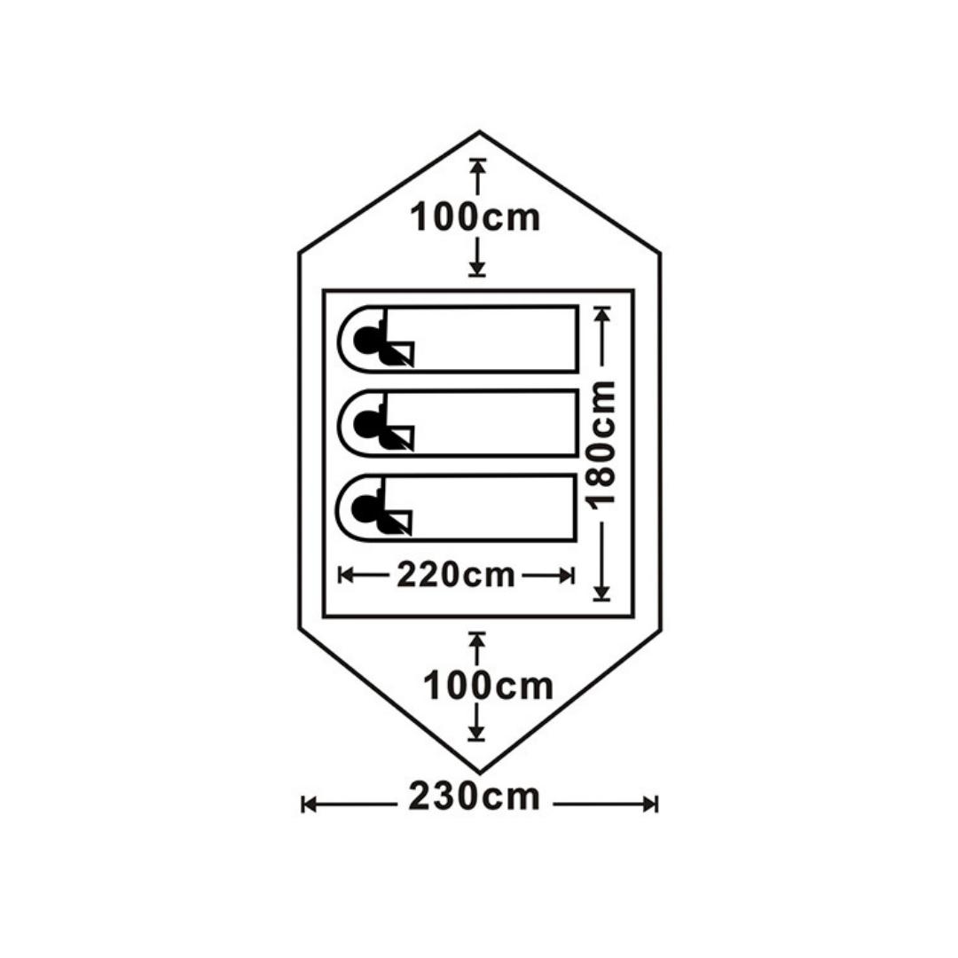 TENTE HOT CORE MANTIS 3 DIMENSIONS INTÉRIEURES