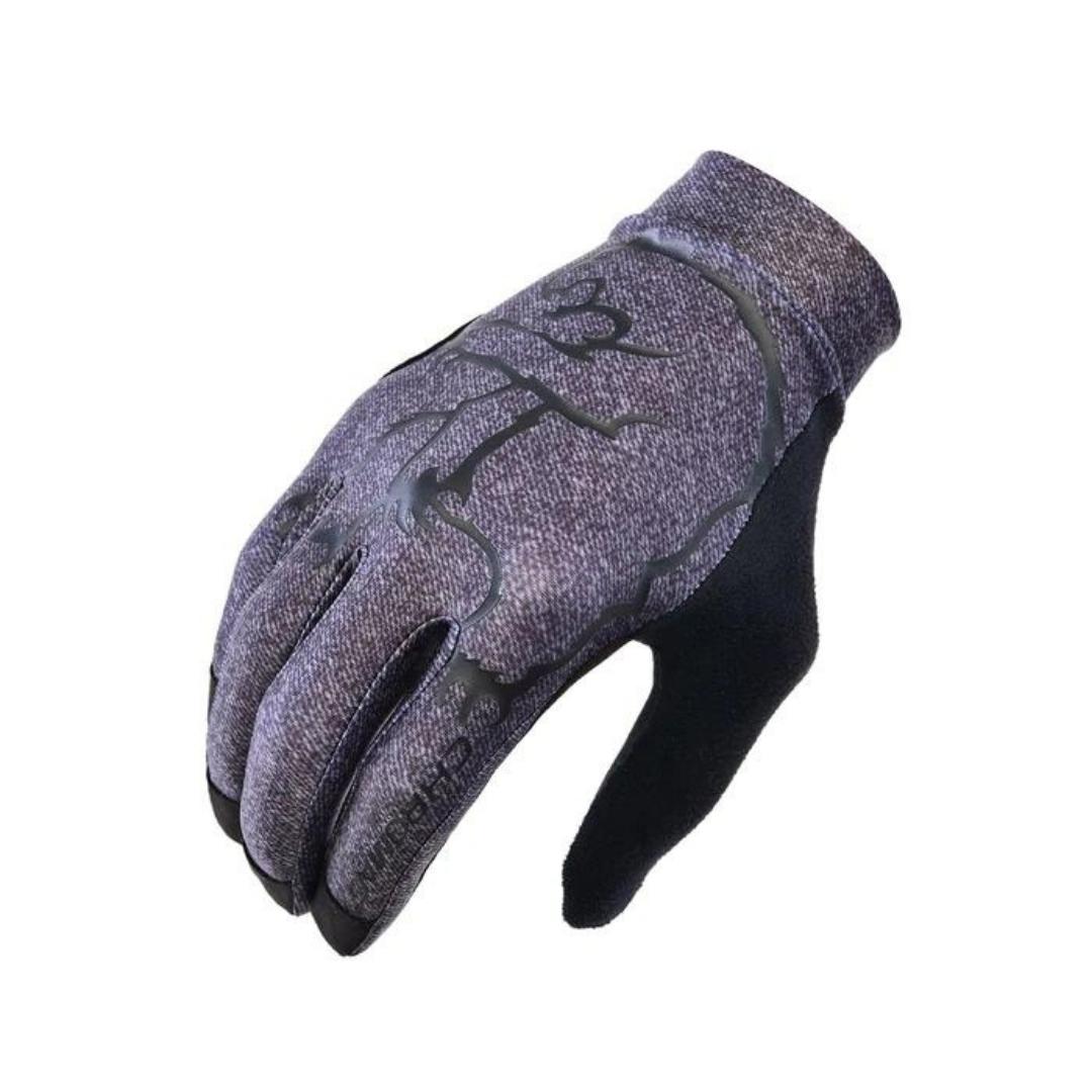 GANTS DE VÉLO CHROMAG COULEUR CHARCOAL VU DU GANT DROIT DE DESSUS