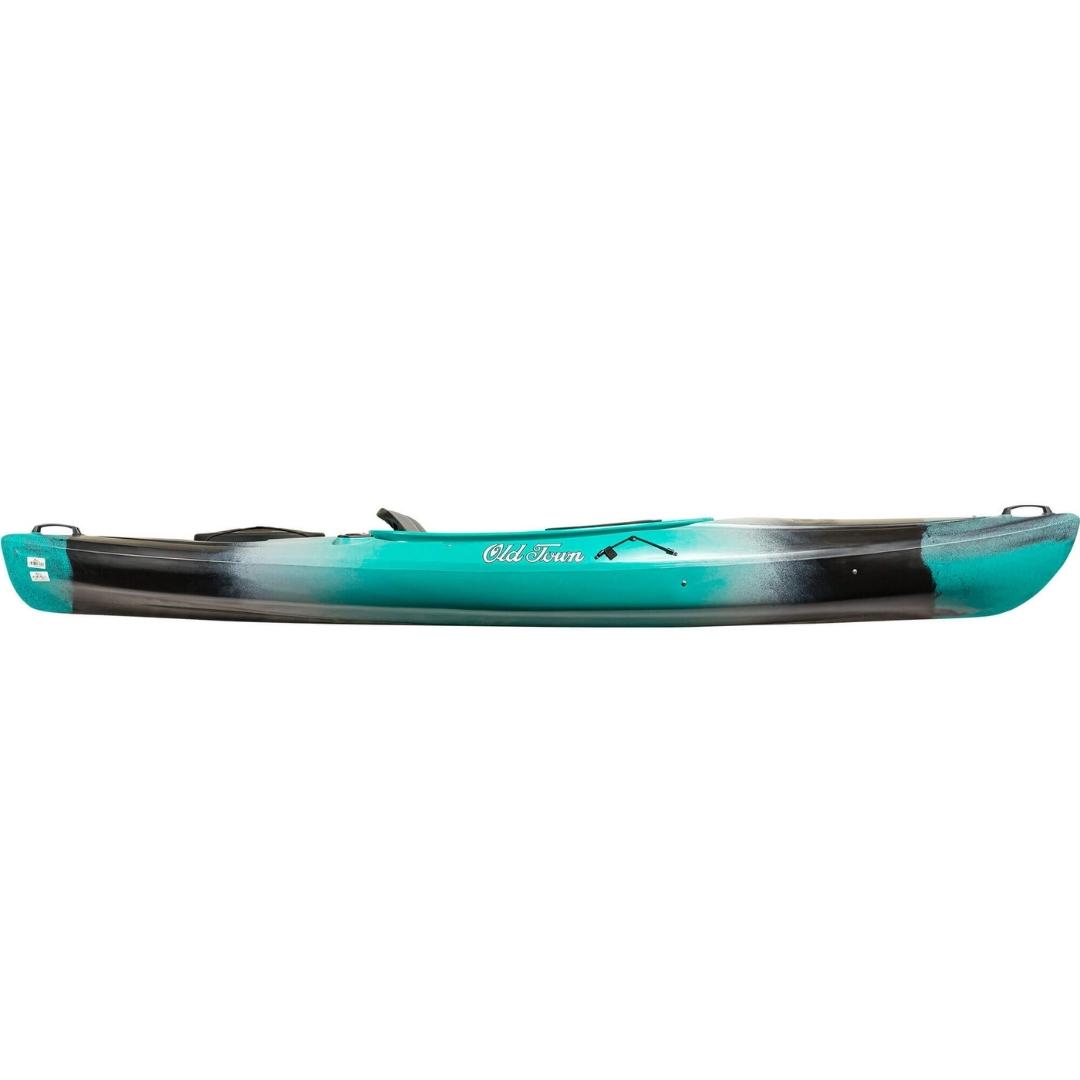 KAYAK OLD TOWN HERON 11 XT COULEUR PHOTIC VUE DE PROFIL DU KAYAK