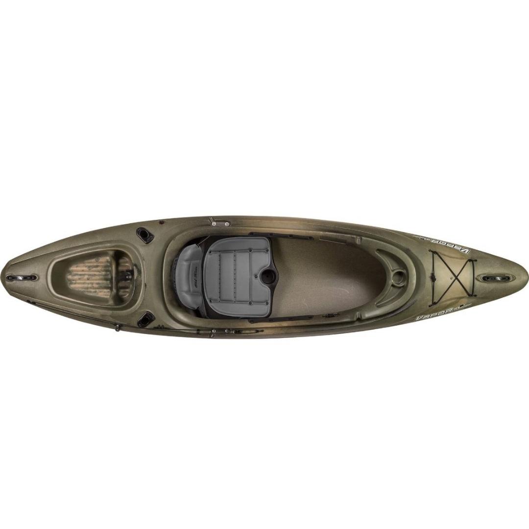 kayak old town vapor 10 angler couleur camo vue du dessus du kayak