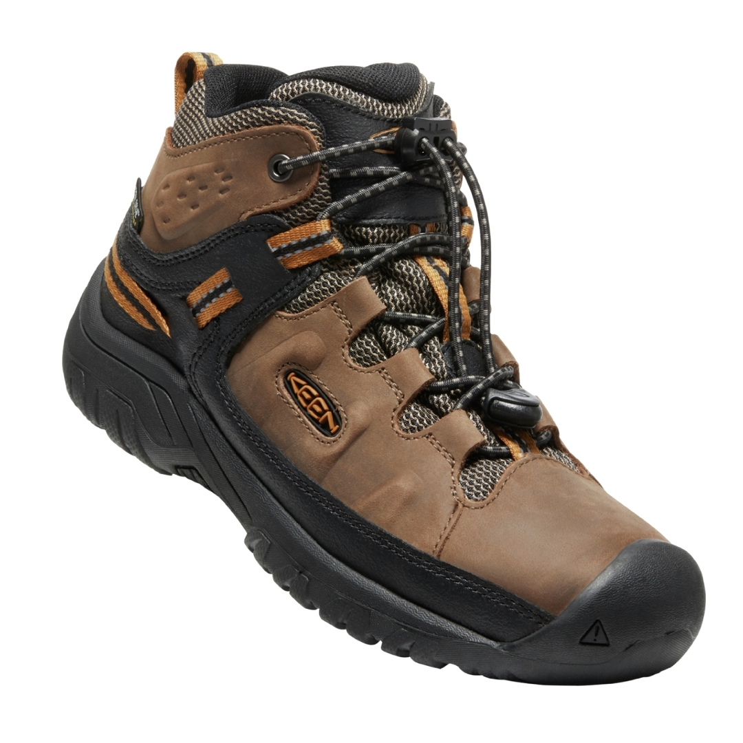 botte de marche keen Targhee Waterproof Boot Pour junior Couleur: Dark Earth/Golden Brown