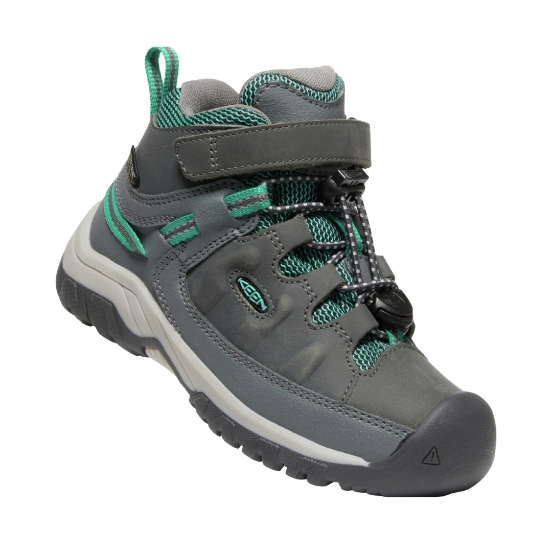 BOTTE DE RANDONNÉE KEEN TARGHEE MID WATERPROOF POUR enfant Color: Steel Grey/Porcelain vue globale de la botte