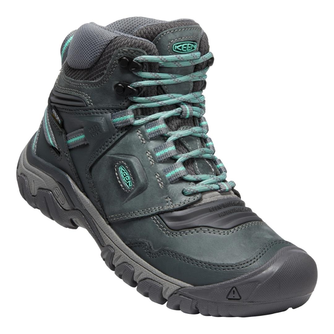 botte de randonnée Keen Ridge Flex Mid WP Pour femme STEEL GREY/PORCELAIN vue d'ensemble de la botte