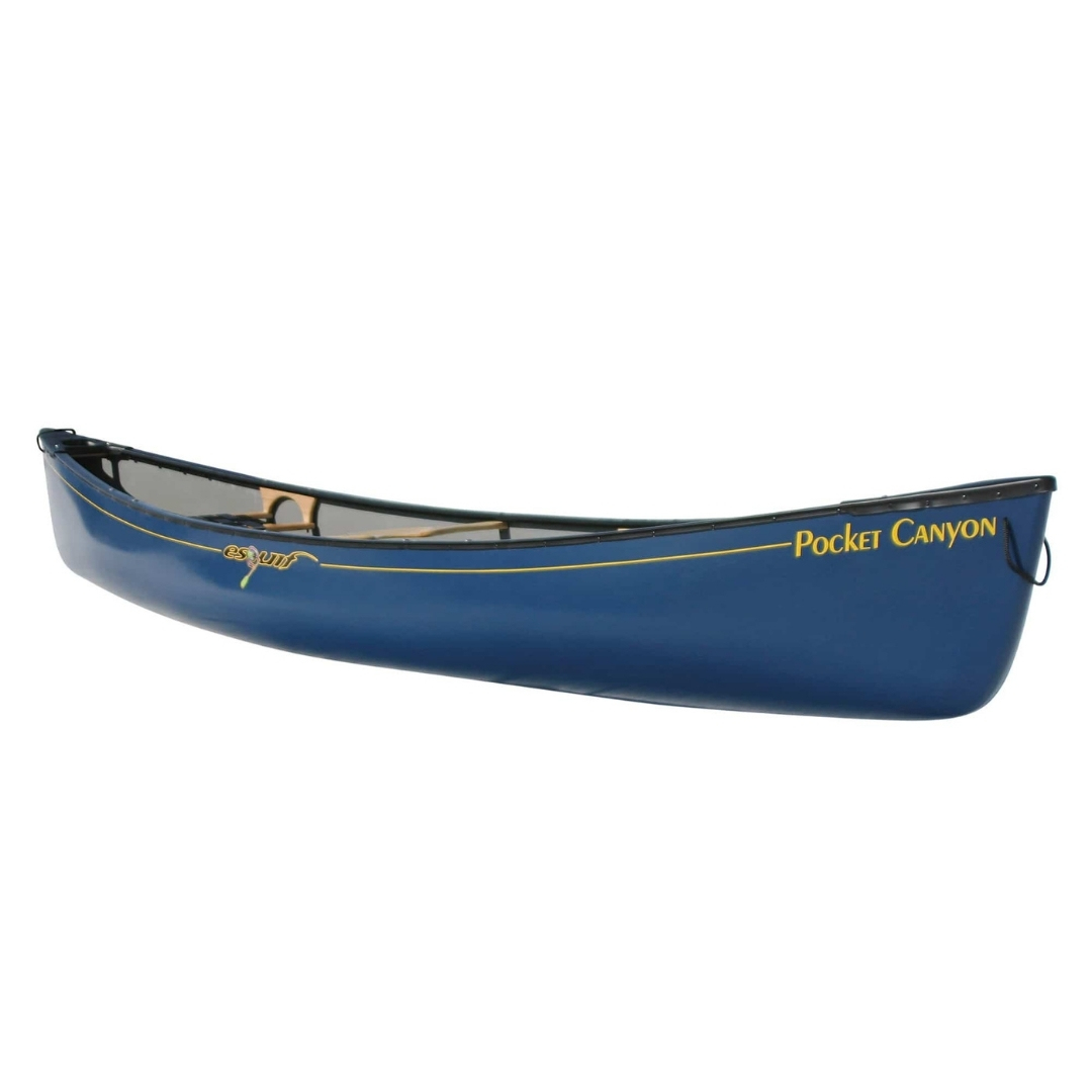canot esquif pocket canyon couleur bleu vue de l'extérieur du canot