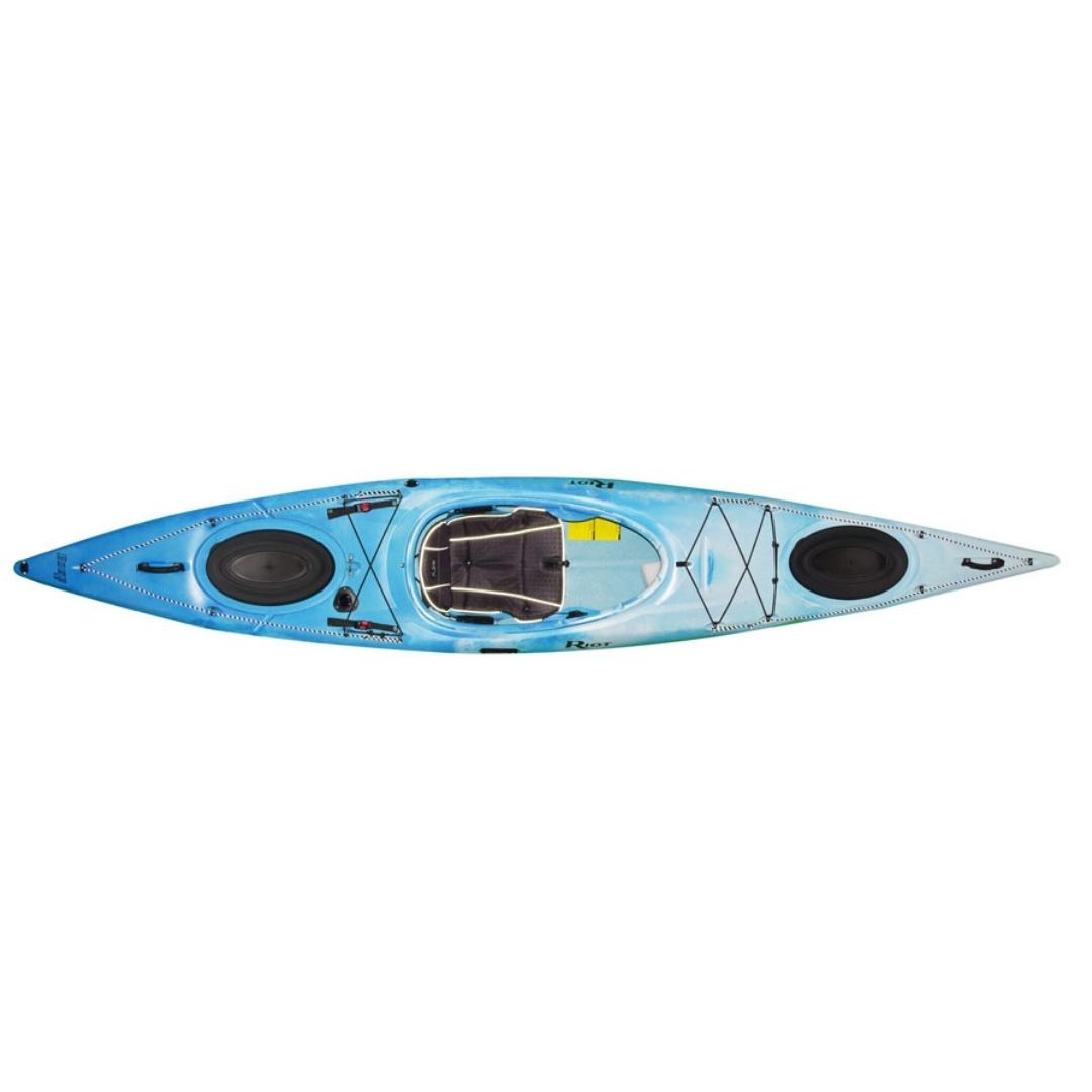 kayak riot edge 13 couleur sky vu du dessus du kayak