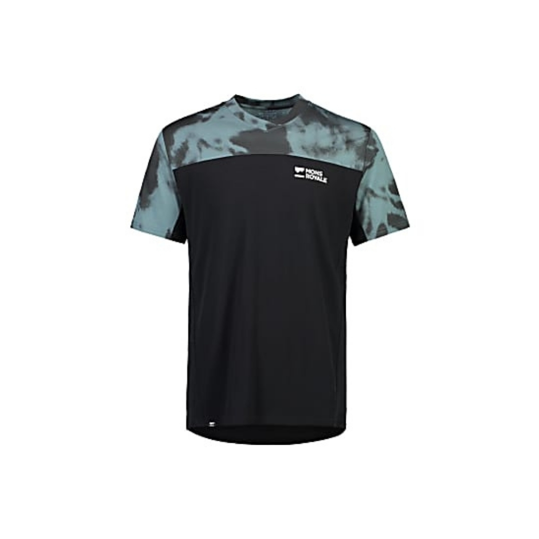 CHANDAIL DE VÉLO MONS ROYALE REDWOOD ENDURO VT POUR HOMME COULEUR SAGE TIE DYE CHANDAIL SEUL VUE DE FACE