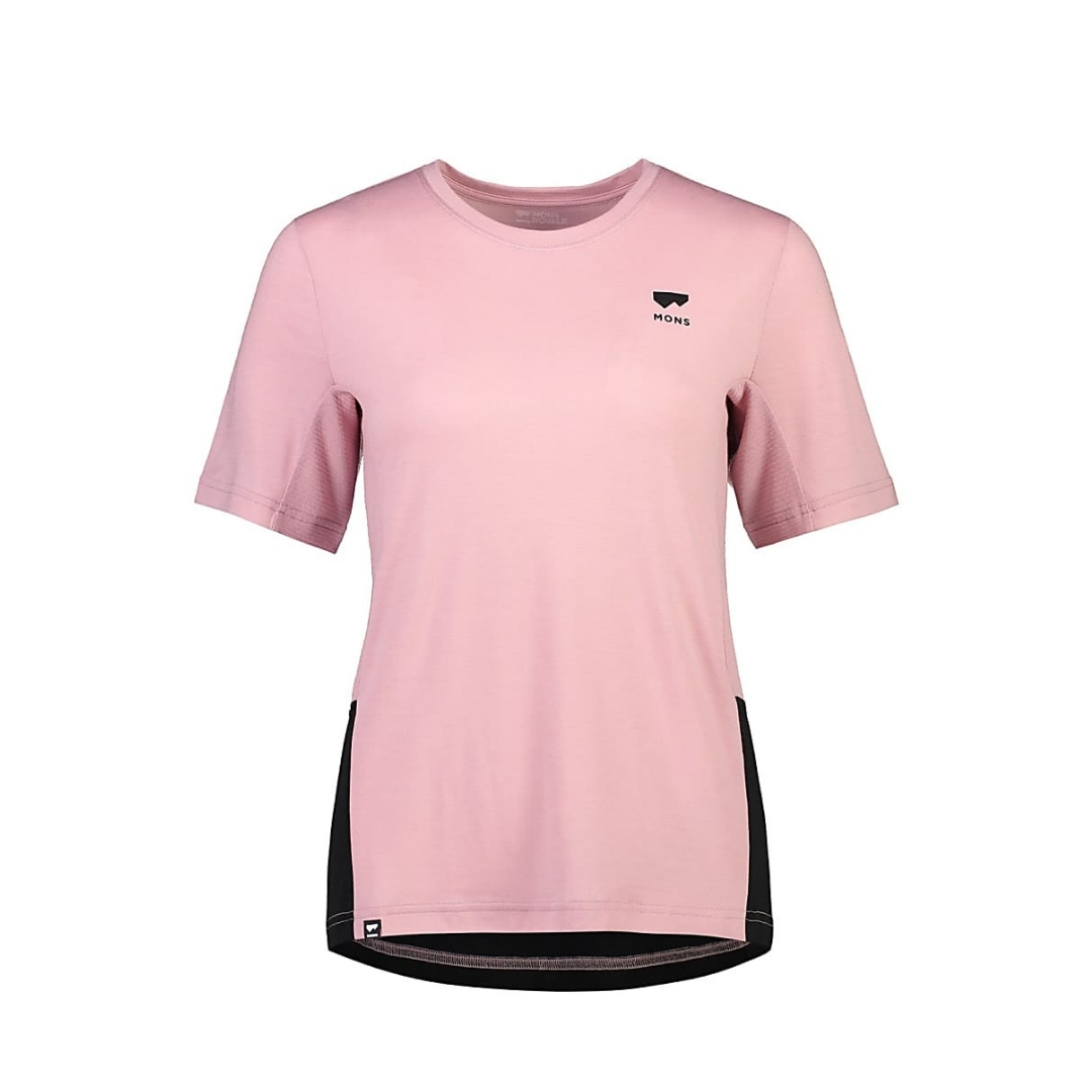 t-shirt de vélo mons royale tarn merino shift pour femme couleur black candy chandail seul vue de face