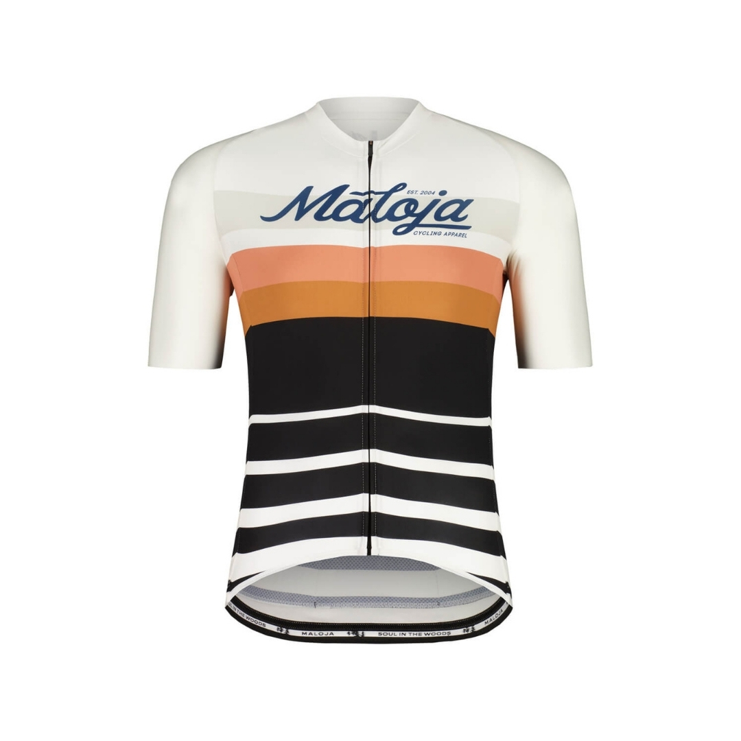 MAILLOT DE VÉLO MALOJA PATERNKOFELM. POUR HOMME COULEUR GLACIER MILK STRIPE VUE AVANT DU MAILLOT SEUL