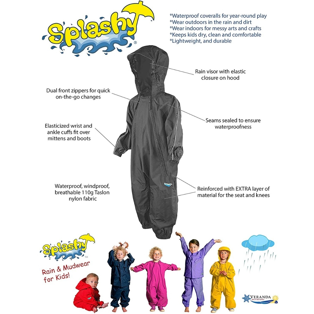 Combinaison Pluie Enfant Imperméable – Cuissardes Complètes Avec Bottes Intégrées, Bretelles Ajustables, Pour Pêche/chasse/extérieur