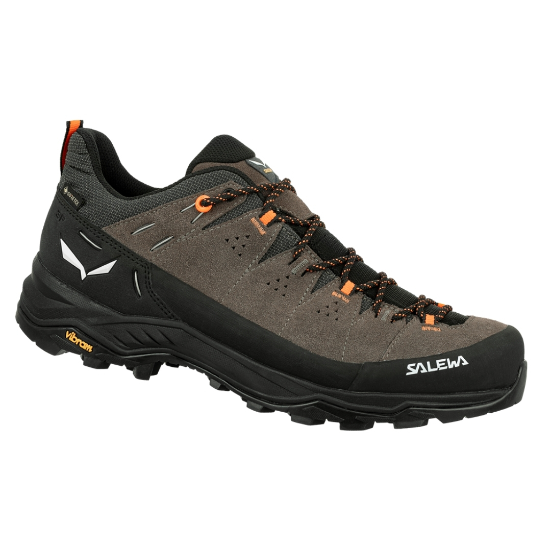 CHAUSSURE DE MARCHE Salewa alp trainner 2 gtx pour homme couleur bungee cord/black vue de profil droit du soulier droit à lacets