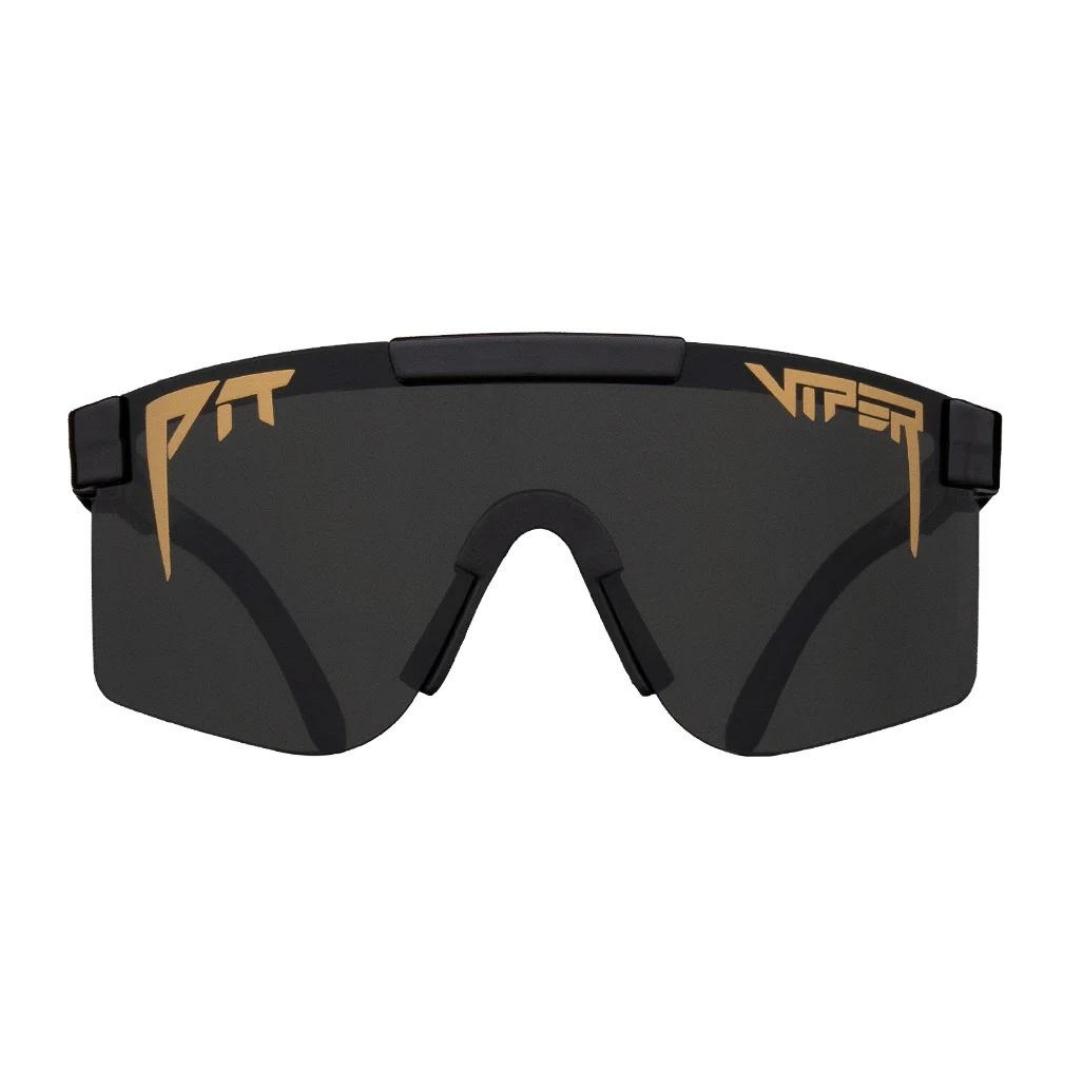 lunette de soleil pit viper the exec - the single wides lunette vues de face de la lunette noire
