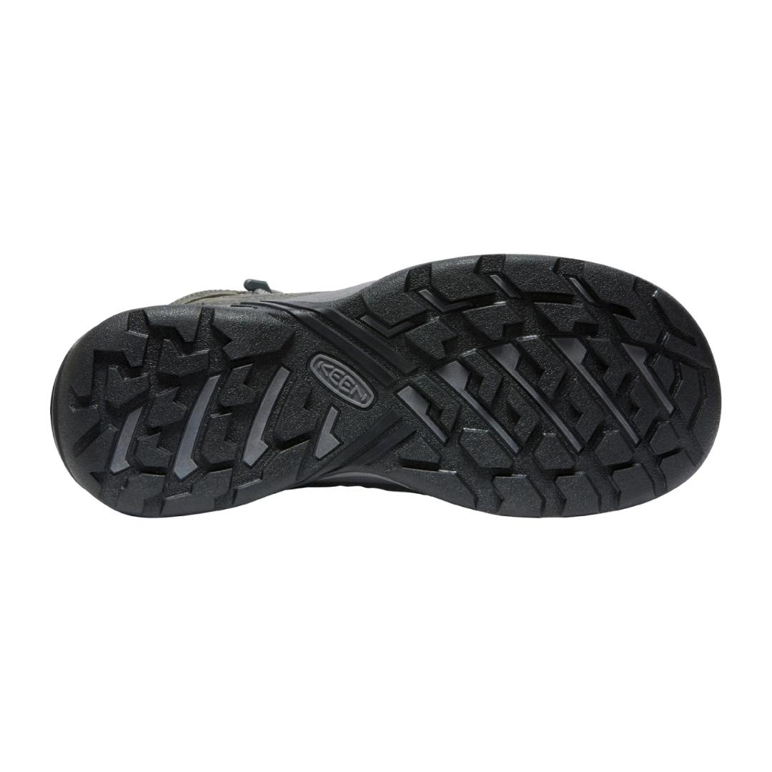 BOTTE DE RANDONNÉE KEEN CIRCADIA MID IMPERMÉABLE POUR FEMME couleur steel grey/cloud vue de la semelle d'usure