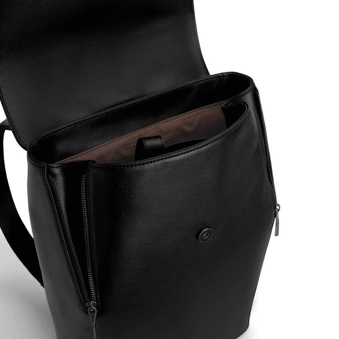 sac à dos matt & nat fabi arbor couleur black vu du sac ouvert