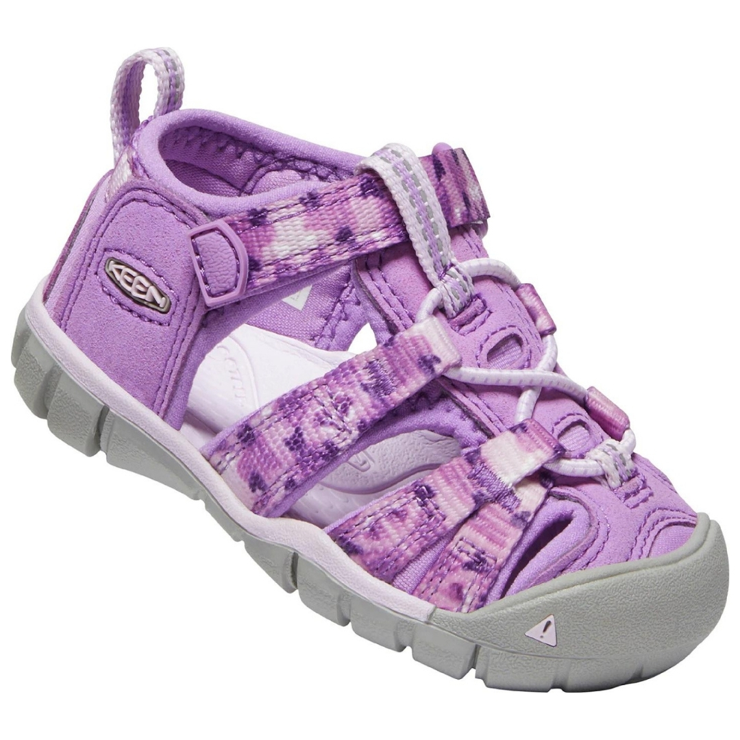 SANDALE KEEN SEACAMP II CNX POUR BÉBÉ COULEUR African Violet/Lavender Fog VUE DE PROFIL DE LA SANDALE DROITE