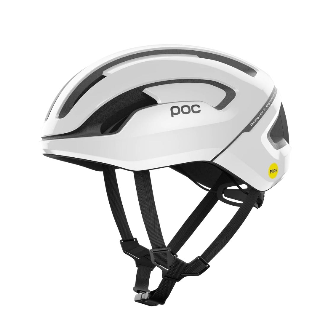 CASQUE DE VÉLO POC OMNE AIR MIPS UNISEXE COULEUR HYDROGEN WHITE PROFIL GAUCHE DU CASQUE