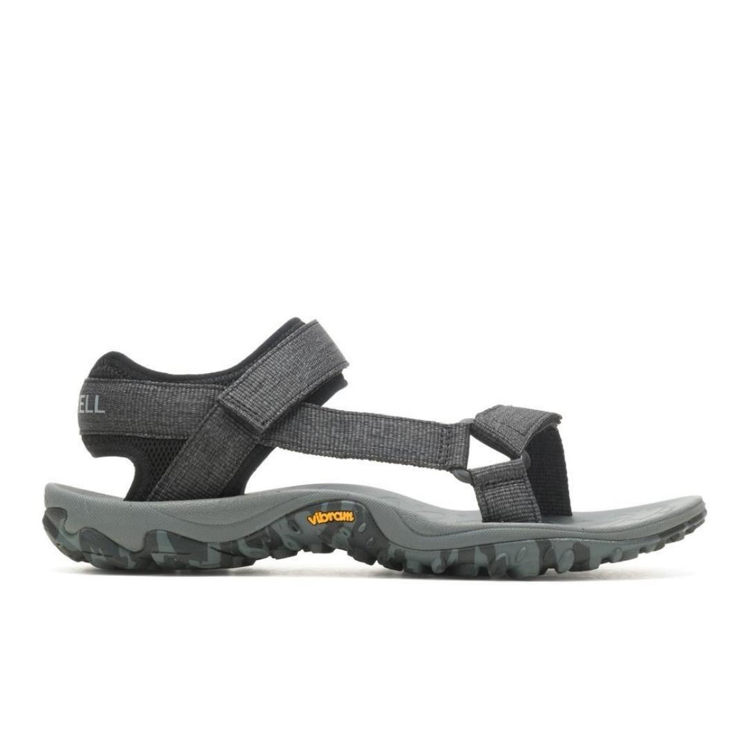 La sandale Merrell Kahuna Web pour homme profil droit de la sandale droite avec logo Merrell en vue sur sangle arrière