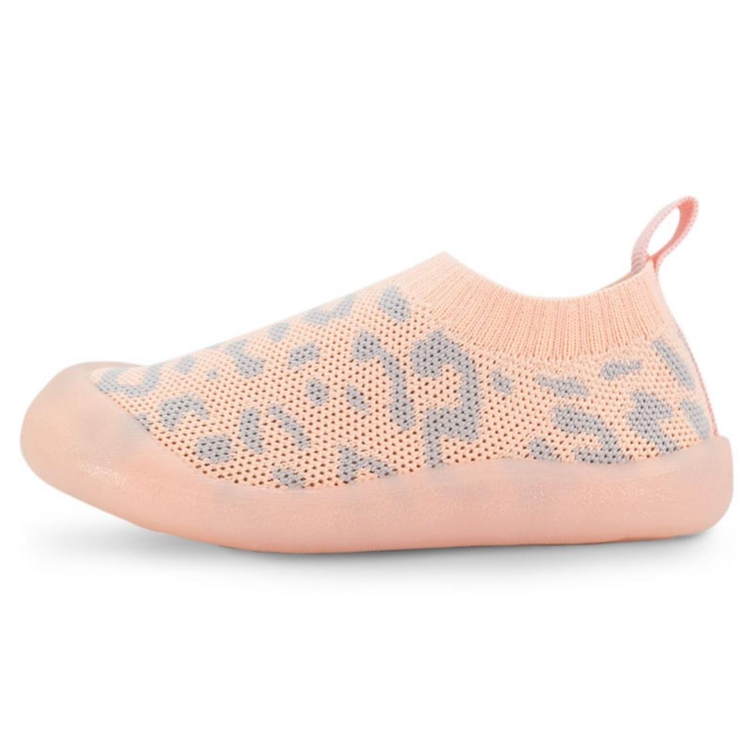 soulier d'eau Jan & jul JELLY JUMPER DOODLE couleur peach profil gauche soulier gauche à motifs