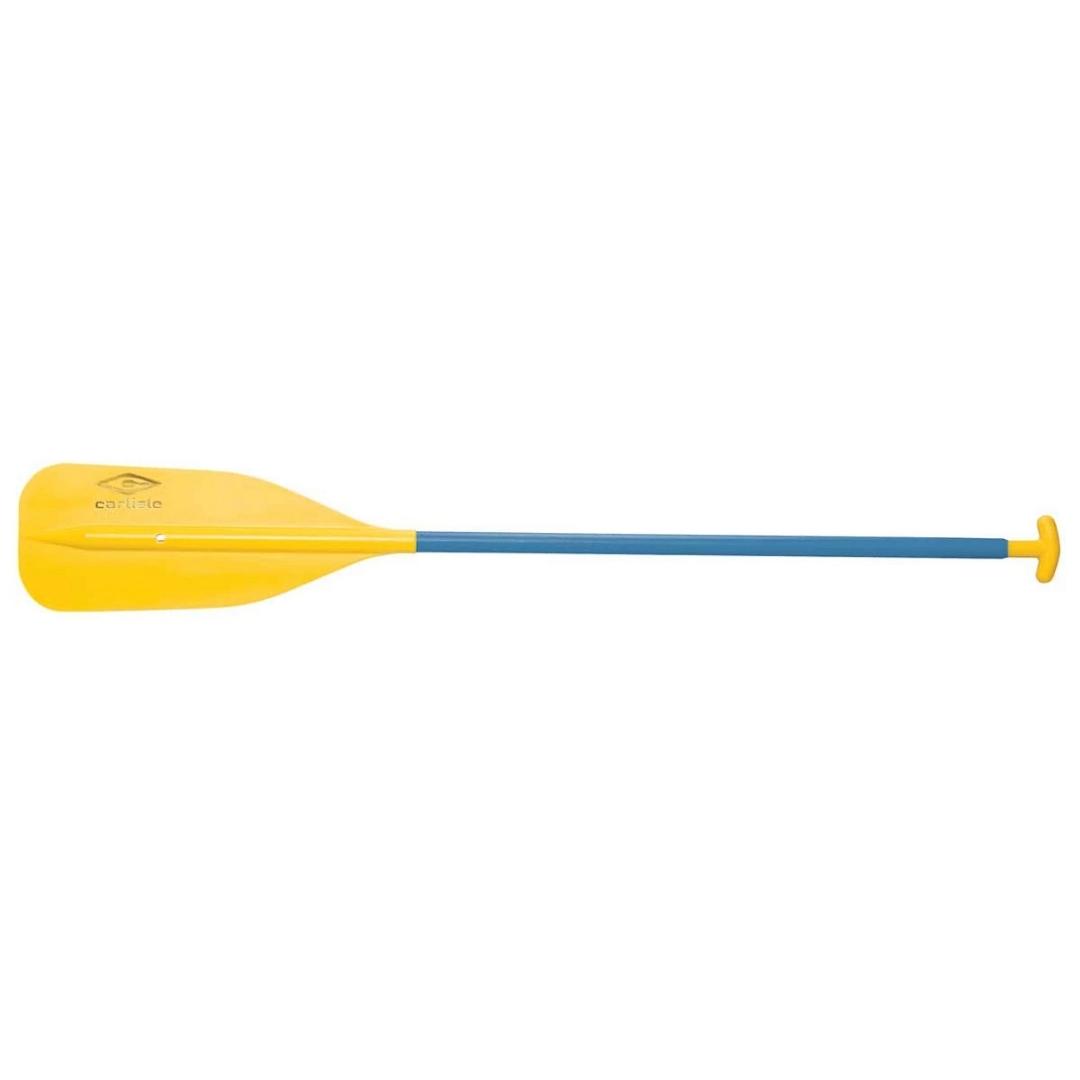 PAGAIE CARLISLE STANDARD TGRIP POUR CANOT vue globale de la pagaie à manche bleu et palme jaune