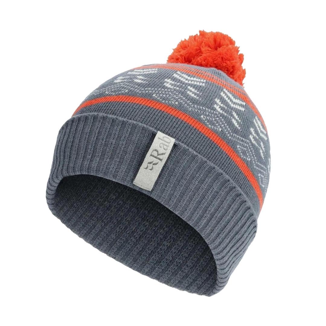 tuque à pompom RAB Khroma Bobble beanie couleur orion blue red grapefruit