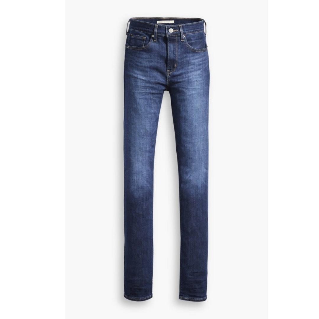 JEANS LEVI'S 728 HIGH RISE STRAITH POUR FEMME COULEUR 0048-CHELSEA CARBON GLOW JEAN SEUL VU À PLAT