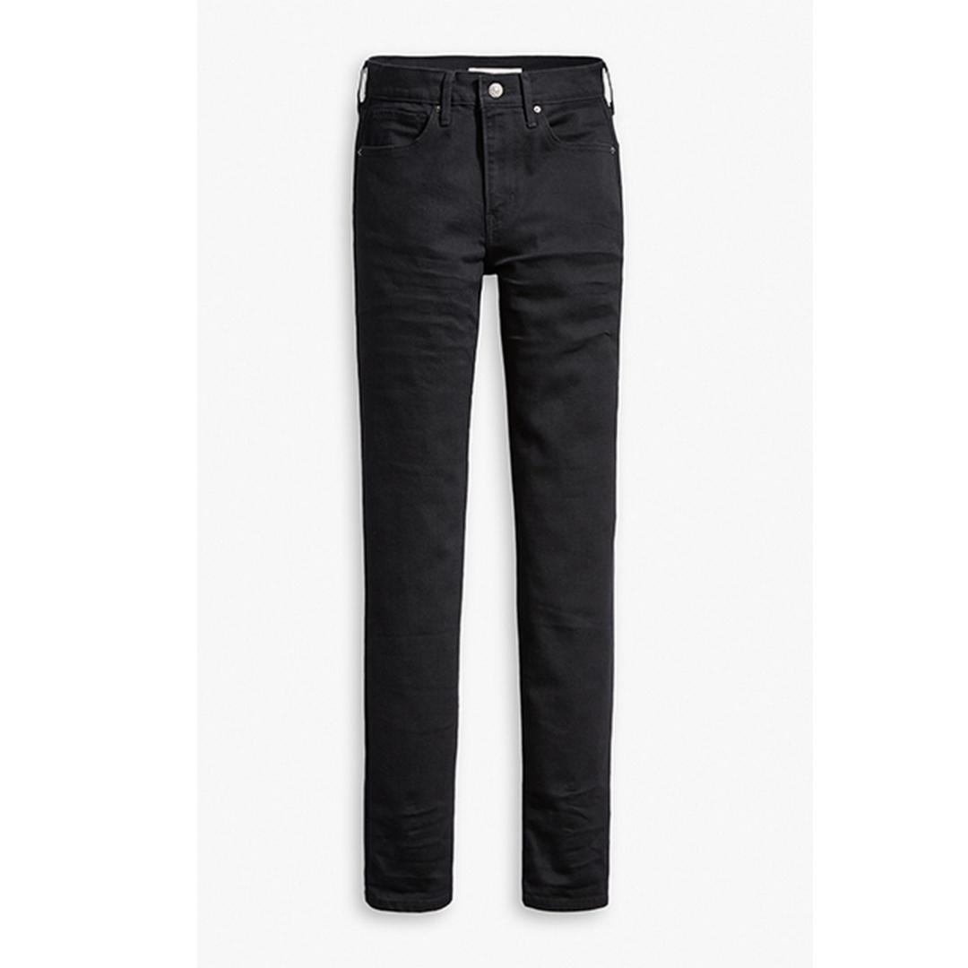 JEANS LEVI'S 728 HIGH RISE STRAITH POUR FEMME COULEUR 0016-SOFT BLACK JEAN SEUL VU À PLAT