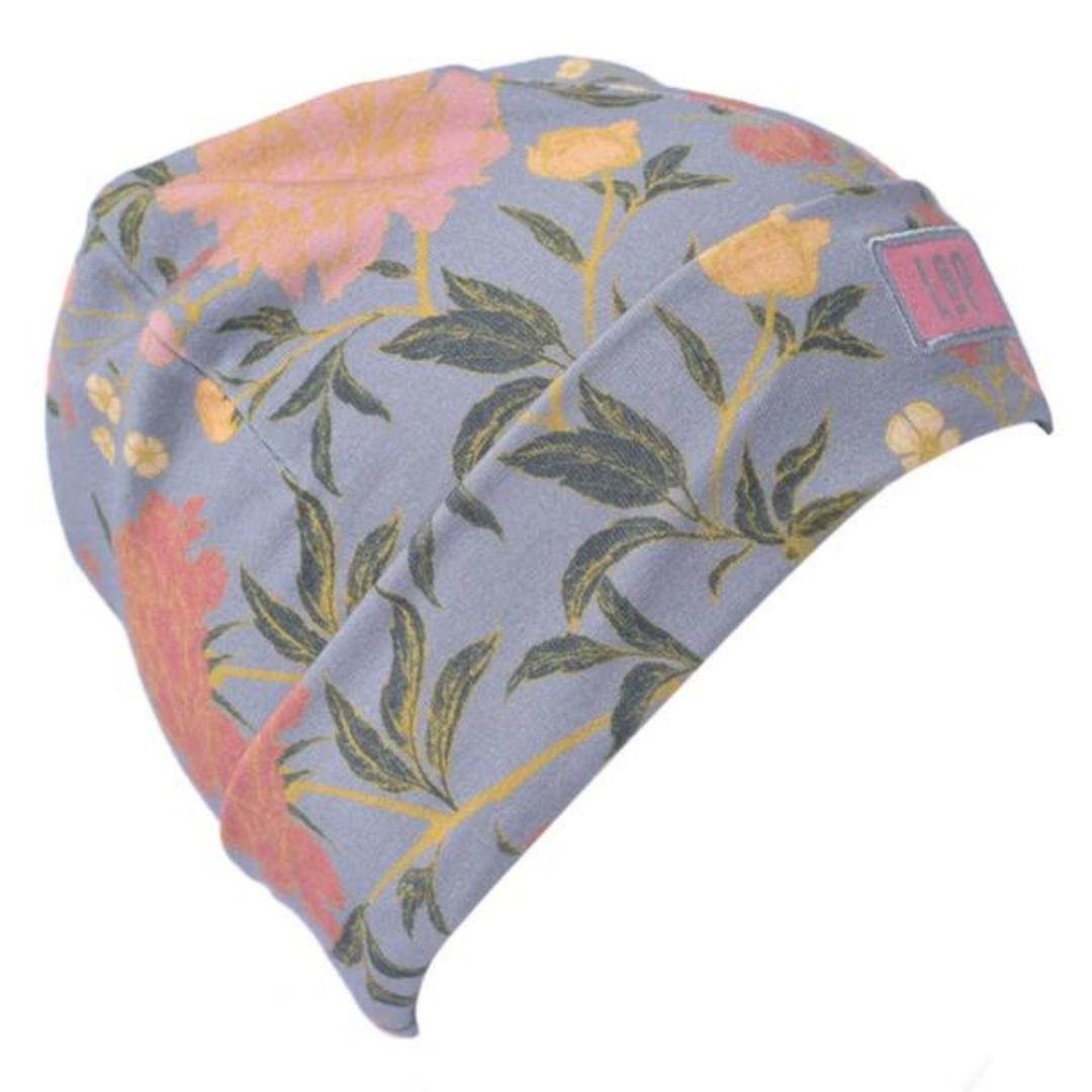 TUQUE L & p APPAREL BOSTON EN COTON POUR BÉBÉ/ENFANT COULEUR INDIANA DESIGN 2.0 VUE DE L'AVANT TUQUE REPLIÉE