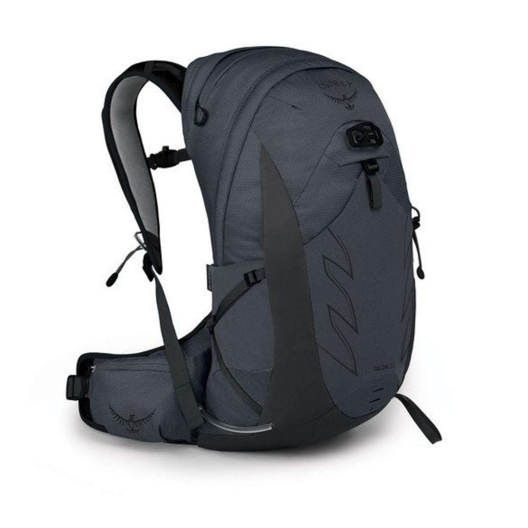 SAC À DOS OSPREY TALON 22 COULEUR ECLIPSE GREY VUE DE FACE DU SAC MULTISPORT