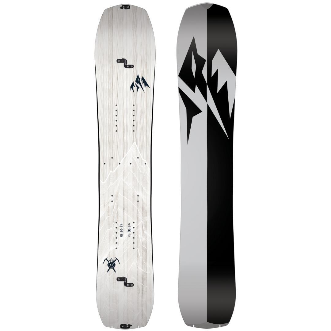 SPLITBOARD JONES SOLUTION POUR HOMME vu der dessus et du dessous du splitboard