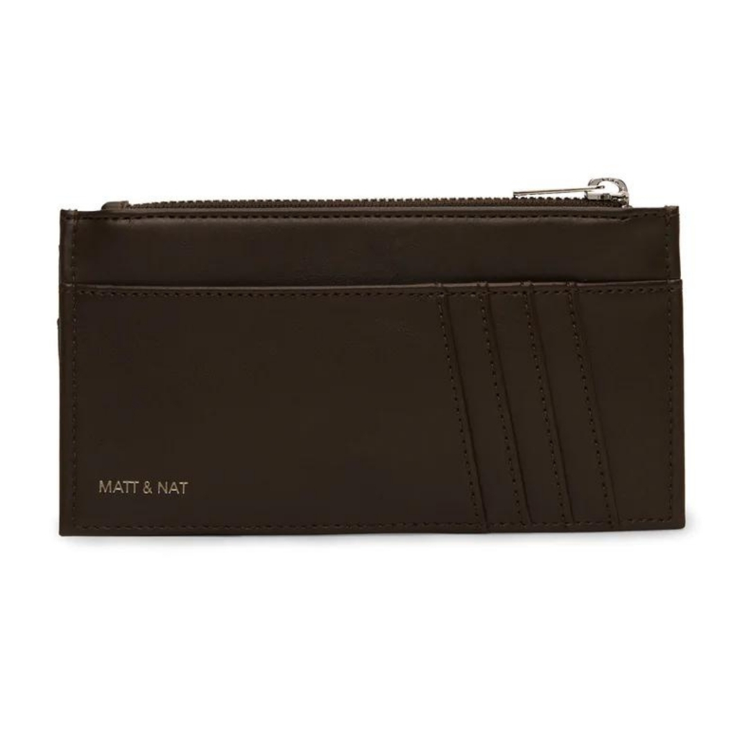 PORTE FEUILLE MATT & NAT NOLLY LOOM COULEUR ESPRESSO VUE DE FACE