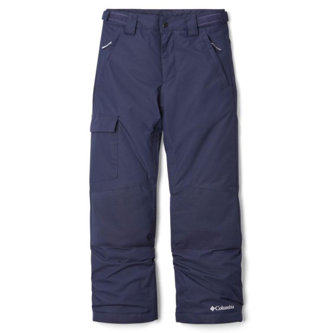 PANTALON ISOLÉ COLUMBIA BUGABOO II POUR ENFANT couleur nocturlal vu de face avec passants et braguette et poche de cuisse