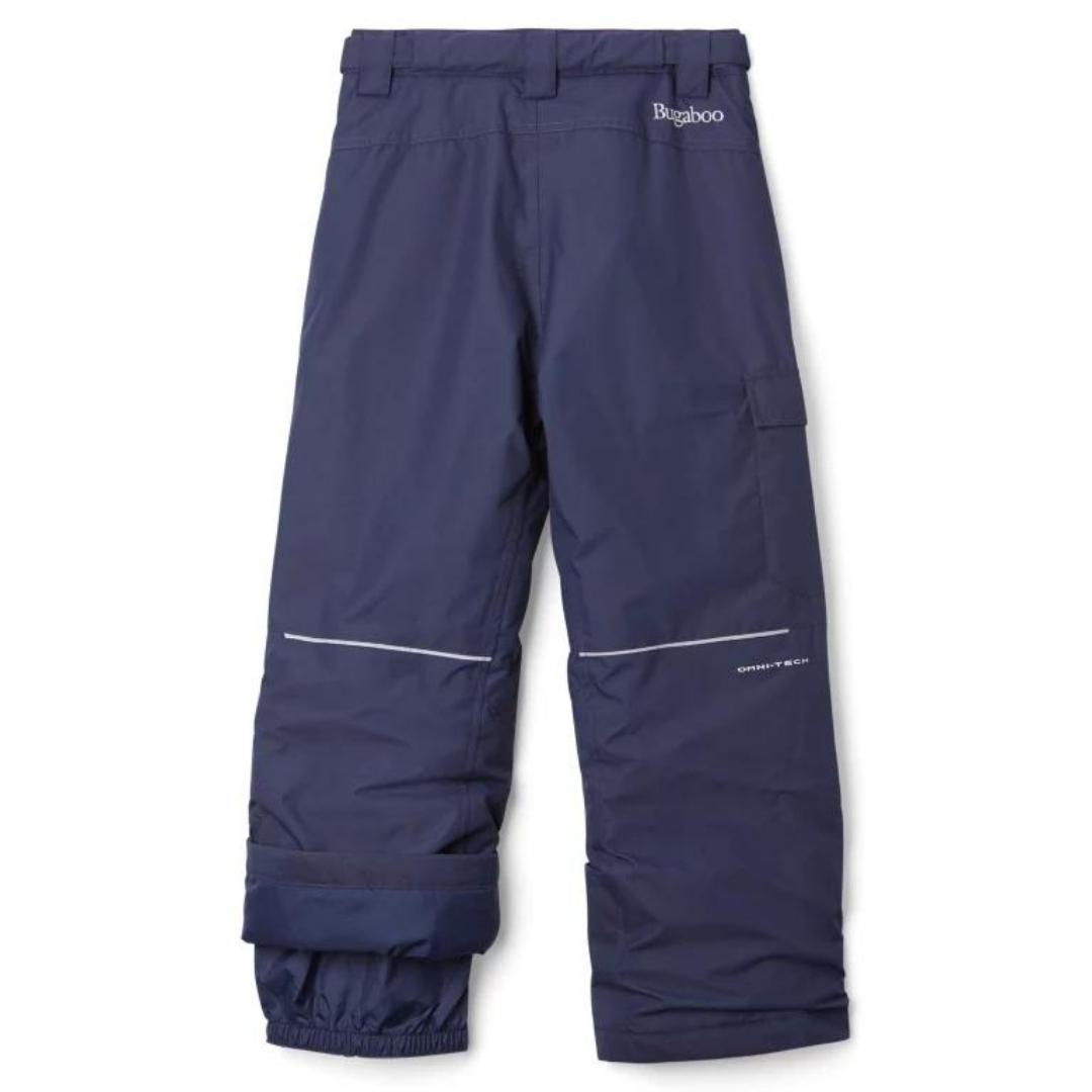 PANTALON ISOLÉ COLUMBIA BUGABOO II POUR ENFANT couleur nocturnal pantalon seul vu de dos avec un bas du pantlon roulé pour montrer la guêtre