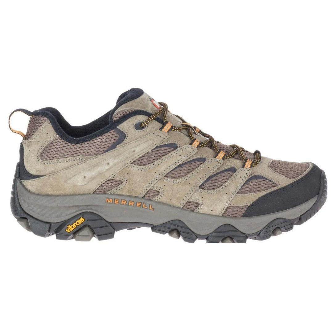 CHAUSSURE DE MARCHE MERRELL MOAB 3 POUR HOMME couleur walnut vue du profil droit de la chaussure droite