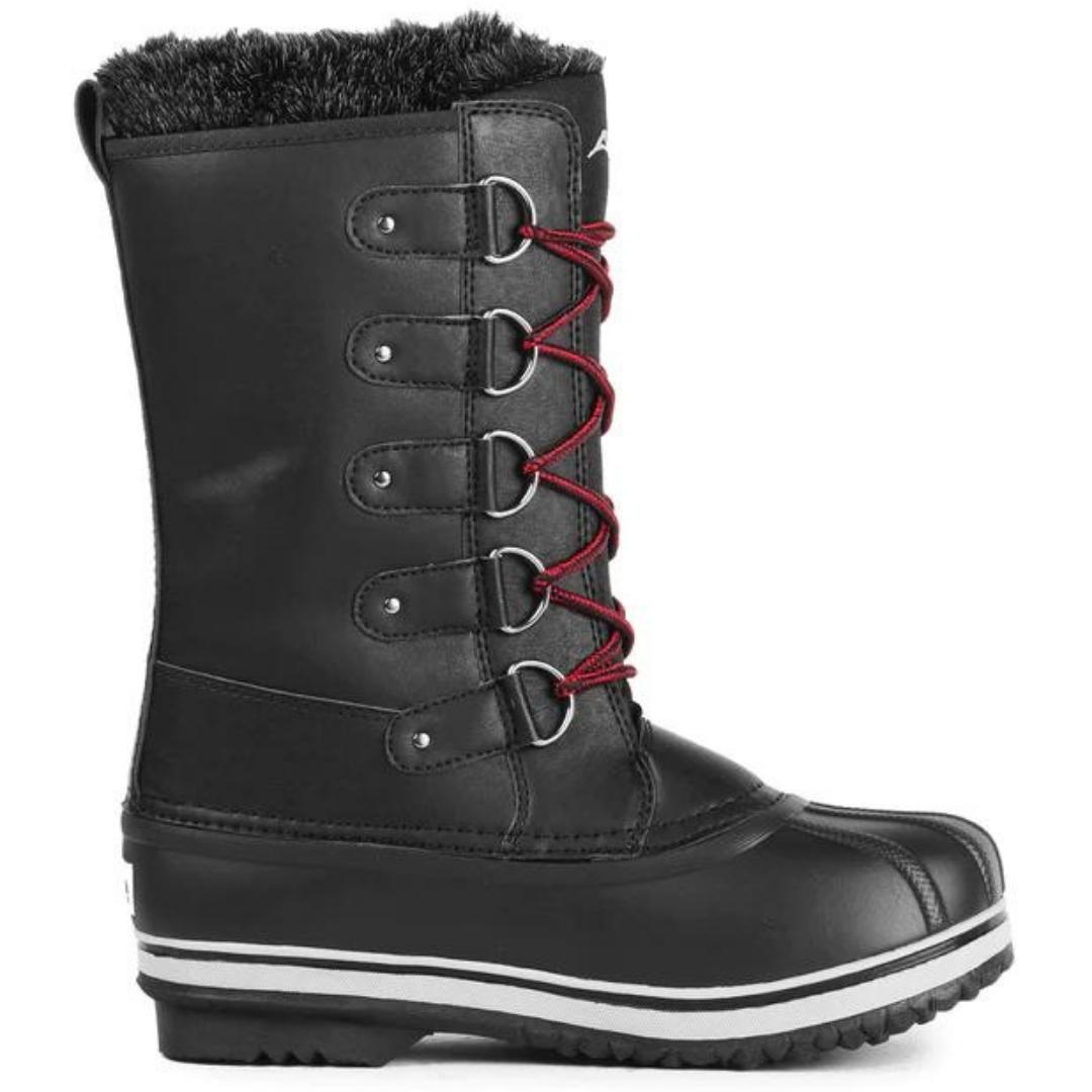 BOTTE D'HIVER ACTON CAROLYN POUR FEMME couleur w10-black vue de profil droit de la botte droite à lacet