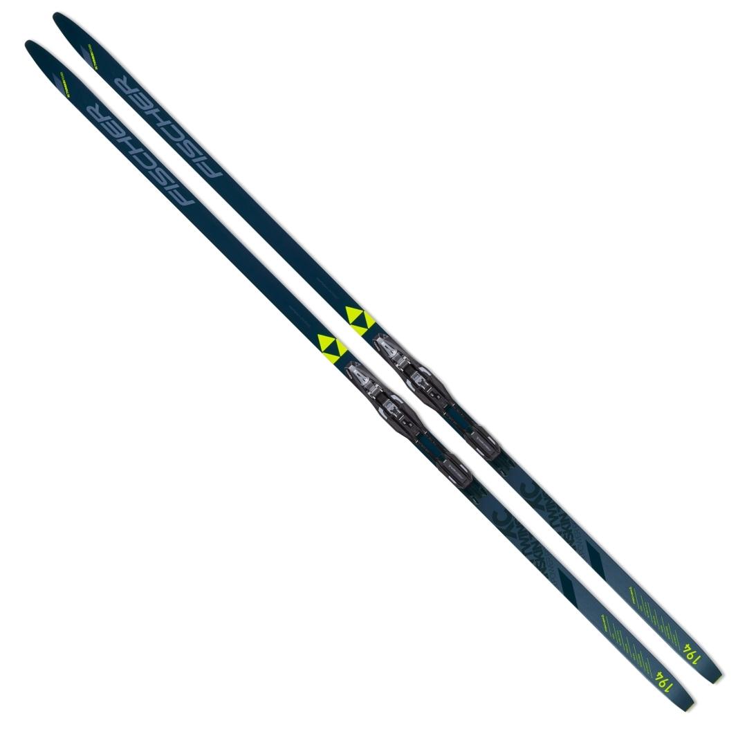 SKI DE FOND FISCHER TWIN SKIN POWER EF IFP vue des deux skis du dessus