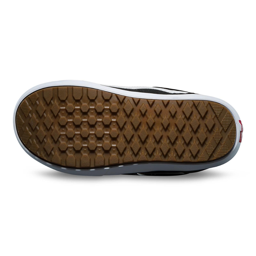 BOTTE DE PLANCHE À NEIGE VANS M HI-STANDARD OG POUR femme COULEUR BLACK/WHITE VUE DE LA SEMELLE D'USURE GAUFFRÉE COULEUR GUM