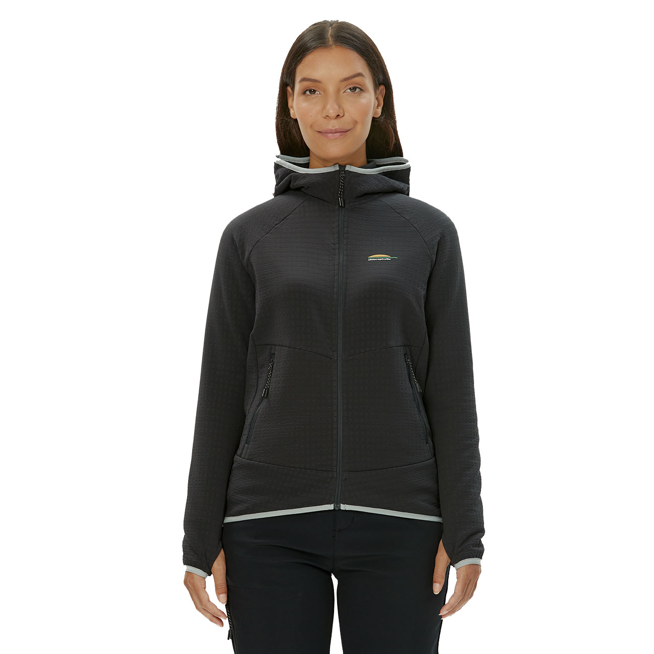 VESTE AVEC CAPUCHON CHLOROPHYLLE IBIS POUR FEMME gris