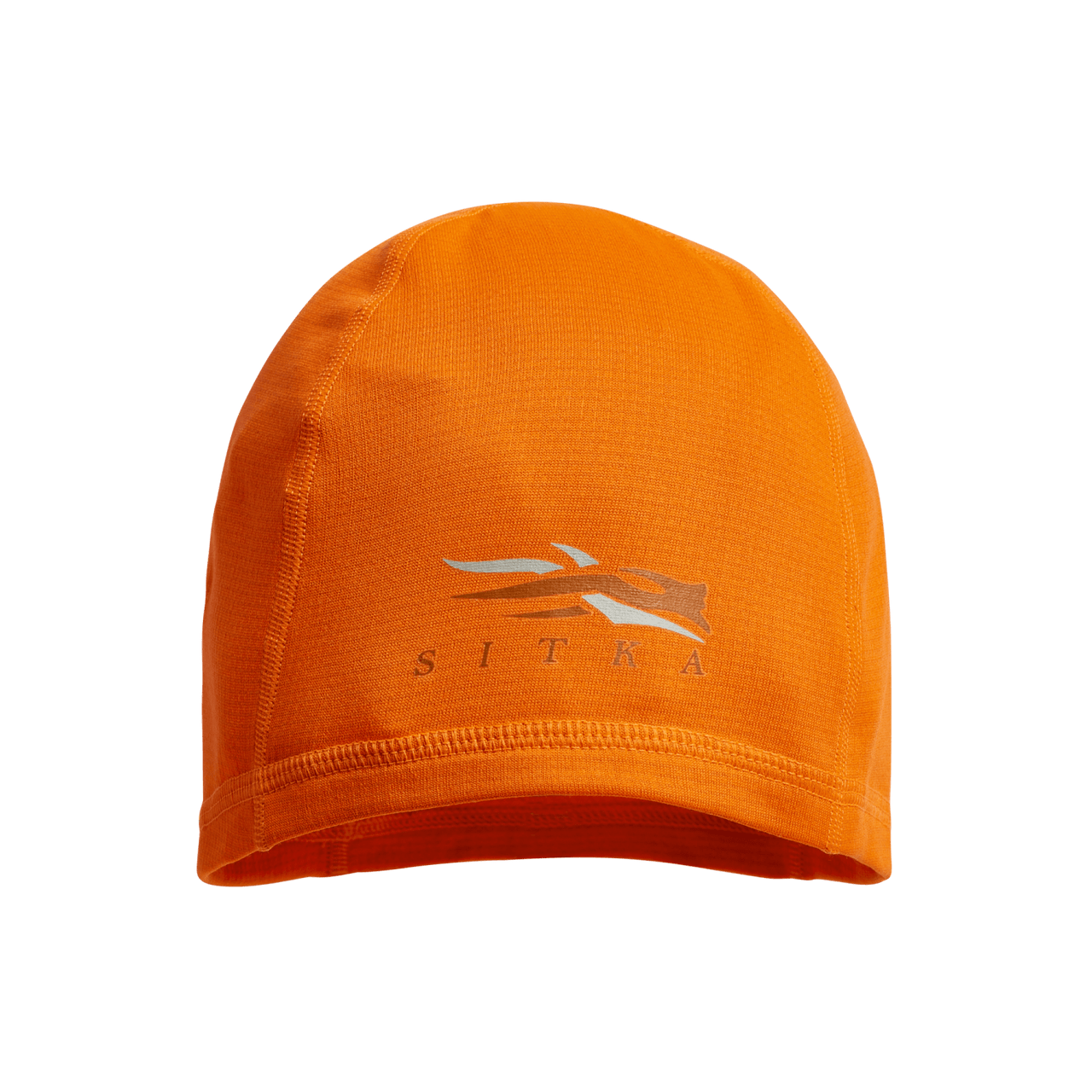 Bonnet SITKA Traverse. Forme ronde et symétrique. Logo SITKA sur le devant. Coutures en diagonales à l'arrière. Orange haute visibilité.