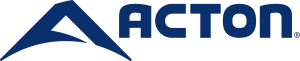 L'image montre le logo d'ACTON avec un "A" bleu stylisé à gauche et le mot "ACTON" en lettres bleues grasses à droite.