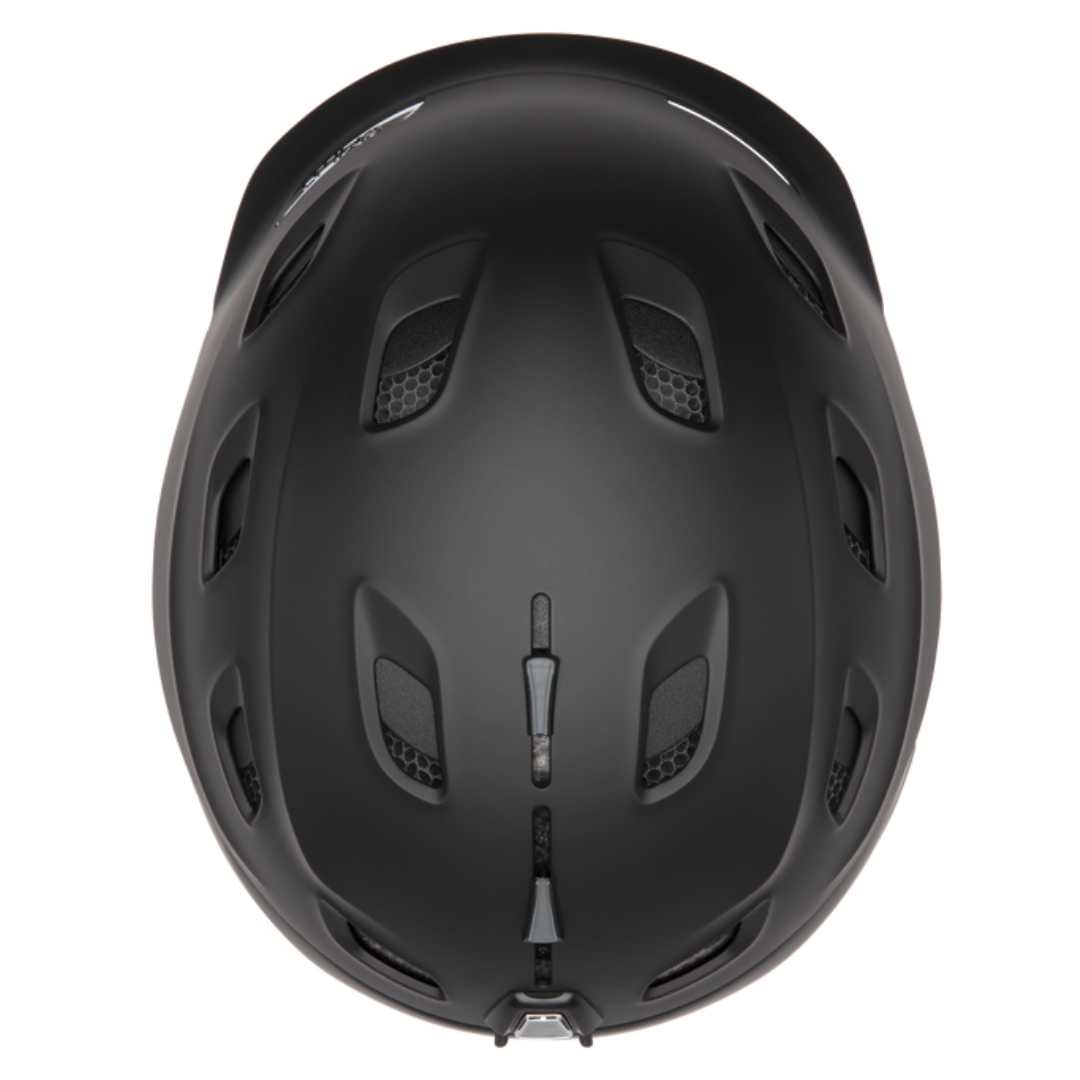 CASQUE DE SKI ALPIN SMITH VANTAGE MIPS POUR FEMME COULEU MATTE BLACK VU DU CASQUE NOIR MAT DU DESSUS