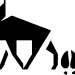 Silhouette d'un élan intégrée au texte "J.T. MOOSE", les pattes de l'élan faisant partie des lettres "MOOSE" et les bois se prolongeant au-dessus du texte.