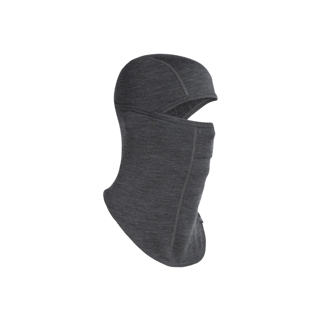 BALACLAVA ICEBREAKER APEX de couleur Jet Heather vu de la balaclava couleur gris de profil droit