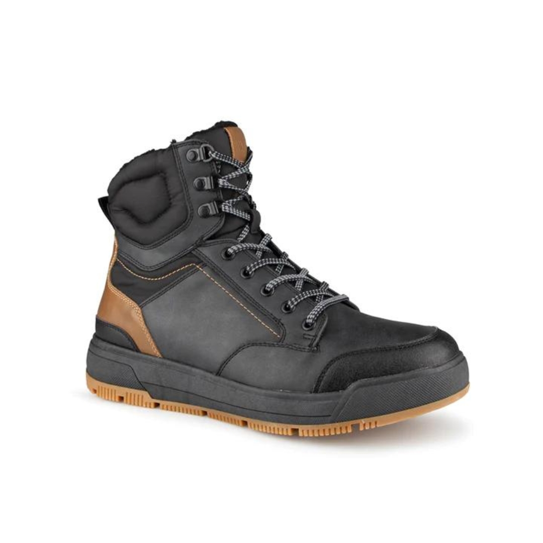 BOTTE D'HIVER LACÉE WEST WAY OLMO POUR HOMME couleur noir vue de la botte noire et brune de profi lavan tdoit