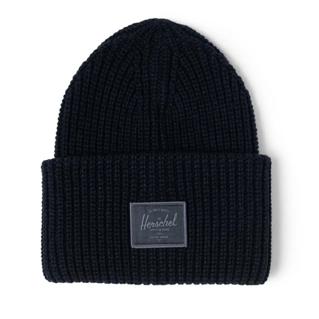 TUQUE HERSCHEL JUNEAU POUR ADULTE couleur black vue de la tuque noire de face